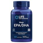 Life Extension, Mega EPA/DHA, Omega-3 from Fish Oil, 120 Softgels, Gluten-Free, Soya-Free, Non-GMO