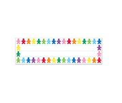 HYGLOSS 45440 Rainbow People Name Plates, 36-Pack, 9.5-Inch by 2 7/8-Inch