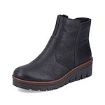 Rieker Women Ankle Boots X9165, Ladies Ankle Boots,Low Boots,Half Boots,Bootie,Lined,Winter Boots,Black (Schwarz / 00),38 EU / 5 UK