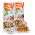 Niteangel Golden Hamster Food & Treats - Small Animal Natural Food for Syrian Golden Hamsters Gerbils Mice or Other Small-Sized Pets (Classics 1000g Golden Hamster Food + Food Scoop)