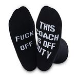 TSOTMO Funny Coach Gift Coach Gift This Coach Is Off Duty Socks Coach Life Gift Hockey, Soccer, Football, Cheer (C. Coach Socks)