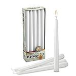 BOLSIUS White Taper Candles - 10 Pa