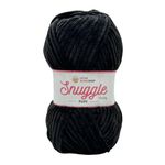 LittleWoolShop Snuggle Puff Chunky Chenille Yarn 100g - 100% Supersoft Polyester (Liquorice Twist 940, Single (1 Ball))