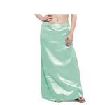 ONLINE GENERATION Women's Satin Petticoat Saree Underskirt, Saree Satin Silk Petticoat Underwear Skirt, Net Saree Shape Wear Dress, Free Size (SEA GREEN)