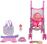 12" Baby Doll Care Gift Set with Stroller