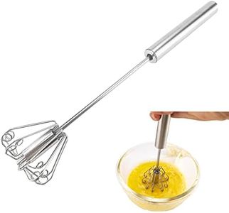 KKR Semi-automatic Egg Whisk, Egg Beater, Stainless Steel Hand Push Whisk For Eggs Beating, Liquid Whisking & Stirring (12 inches)