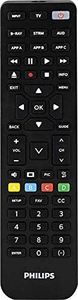 PHILIPS Vizio TV Remote Replacement by Philips, Universal Remote Control Compatible for Roku, Apple TV, Smart TV, Soundbar, Streaming Player, Blu Ray, DVD, DVR, 4 Device, Black, SRP4419V/27