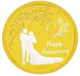 10 grams pure silver coin anniversary gift Bis Hallmark 999 fine silver 10 GM Happy Anniversary Coin for gift in happy birthday & happy anniversary festive gift pack .gift for wife wedding anniversary special.