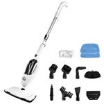 Steam Mop Cleaner 10-in-1 with Convenient Detachable Handheld Unit, Laminate/Hardwood/Tiles/Carpet Kitchen - Garment - Clothes - Pet Friendly Steamer Whole House Multipurpose Use
