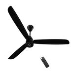 atomberg Renesa Enzel 1400mm BLDC Ceiling Fan with Remote | BEE 5 star | High Air Delivery | LED Speed Indicator | Low Noise | Sleek Design | Power Saving | 3 Year Warranty | Gloss black