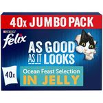 FELIX As Good As it Looks Ocean Feasts Wet Cat Food 40x85g