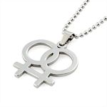 Lesbian Necklace for Women Girls Gay Pride Accessories Lesbian Gifts for Girlfriend Wife Friend for Wedding Birthday Christmas Gifts