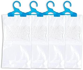 [4PCE] Xtra Kleen Dehumidifier Bag with Hanger, Effective Moisture Absorption, Compact and Convenient, Easy Solution for Humidity Control