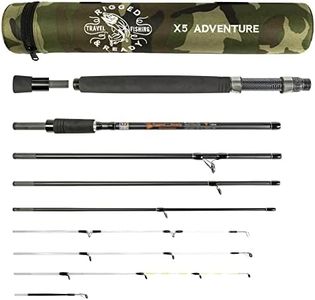 The X5 Adventure Travel Fishing KIT. 5 Fishing RODS in ONE. Interchangeable Spin, Fly, Bait, Travel Fishing Rod and reels. for Fly Fishing, Saltwater Fishing and Much More, All in a Compact Format!