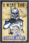 Pyramid America Star Wars Poster - The Mandalorian - Star Wars Clone Army I Want You - 11 x 17 Picture Frame Wall Art, Ideal for Home Decor, Bedroom Decor & Living Room Decor