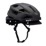 Bern FL-1 Pave Cycling Helmet, MIPS Rotational Impact Protection, Matte Black w/Visor - Small