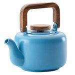 BonJour 47471 8-Cup Ceramic Teapot with Infuser 100% Stoneware, Aqua