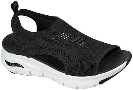 Skechers Arch Fit City Catch Femmes Sandales, Black Knit, 39 EU