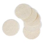 Eco Bath London Natural Loofah Face Exfoliating Scrubber Pads - Facial Pad Scrubber, 6 Pack - Face Exfoliator Pad, Facial Scrubber, Exfoliating Face Sponge for Smooth and Radiant Skin