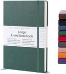 Beechmore Books Lined Journal Notebook, 8.5 x 11.5 inch, A4 160 Lined Pages, Hardcover Leather Journals for Women, Men, Writing and Notebooks for Work - 120 GSM Thick Paper, Gifts Box Included