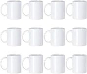 Sublimation Blank Drinking Tea Water Cup White Coffee Mug 11oz with Handles Custom Gift 1 pcs