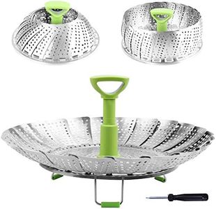 Steamer Basket Stainless Steel Vegetable Steamer Basket Folding Steamer Insert for Veggie Fish Seafood Cooking, Expandable to Fit Various Size Pot (7.1" to 11")