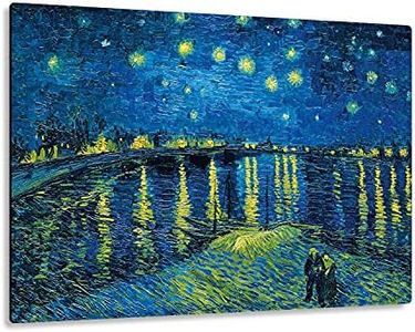 Giallobus - Giallopanel Art Board - Vincent Van Gogh - Notte Stellata sul Rodano - Legno MDF - 42X29,7