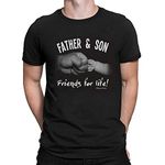 buzz shirts Gift for Fathers, Father and Son, Friends for Life, Mens Organic Cotton T-Shirt Black