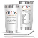 Coworker Gifts for Women, Chaos Coordinator Tumbler, Gifts for Boss, Coworker, Teacher, Chaos Coordinator Gifts, Christmas, Valentines Day, Birthday, Thank You Gifts for Women,20 Oz Tumbler