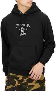 Thrasher TH8528 Men's Sweatshirt, Skate Graphic, Classic, 0.Black/White, M Regular