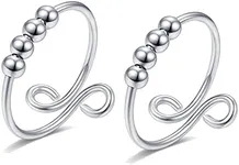 HUASAI Anxiety Rings for Women Stocking Stuffers Fidget Spinning Worry Rings Christmas Gifts