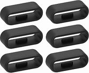 6 Pack Strap Loop Fastener Rings Compatible with Garmin Vivosmart 5/ Venu 2s/ Forerunner 255s 265s/ Vivomove 3s 4s/ Approach X10 X40/ Vivosport/ Vivosmart/ Vivosmart HR Bands Keeper Rubber Strap Security Holder Retainer