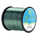 SF Monofilament Fishing Line Premium Spool Strong Mono Nylon Material Leader Line Low-Vis Green 20LB