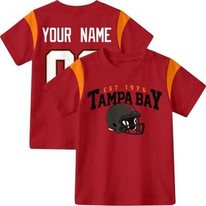 KREDE Tampa T Shirt Custom Name Number for Kids Boy Girl Gift