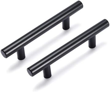 Bolt Dropper Kitchen Cabinet Door Handles - Euro Style Cabinet Pulls Matte Black - Stainless Steel Kitchen Cabinet Hardware -Modern Style, Kitchen Cupboard, Dresser Door Handles