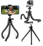 Tripod for iPhone. micros2u 'GRIP-IT' Portable Flexible Travel Tripod for Live Streaming Vlogging Video. Waterproof and Anti-Crack. Compatible with iPhone, GoPro, Action Cam, Compact Camera, Phone