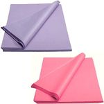 ECO SARRAS Pink and Purple Multi-Purpose Wrapping Paper | 20x20 Inches | USES Gift Wrapping, Gift HAMPERS, Crafts and DIY Projects, Flowers, Shipping Clothes ETC [Assorted] (Pack of 30 Sheets)