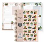 Undated to Do List by Bright Day Daily Task Checklist Daily Planner to do List Notebook Non Dated Flex Cover Spiral Organizer Habit Tracker 8.25 x 6.25, Rescue Cats