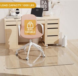 Tempered Glass Chair Mat, 90x120cm – Durable Floor Protection