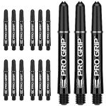 Target Darts 5 x Sets of Black Pro Grip Shaft Intermediate - 15 in Total