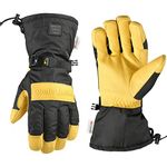 Men's Insulated HydraHyde Waterproof Grain Leather Hybrid Winter Gloves, Extra Large (Wells Lamont 867)
