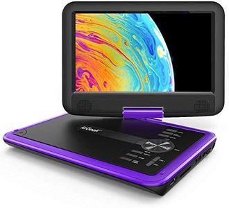 ieGeek 11.5" Portable DVD Player with SD Card/USB Port, 5 Hour Rechargeable Battery, 9.5" Eye-Protective Screen, Support AV-in/Out, Region Free - Purple