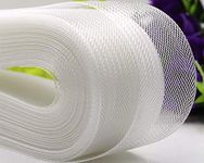 VIVIPA Wide Polyester White Horsehair Braid, Selling Per Roll/ 50 Yards (1 inch, White)