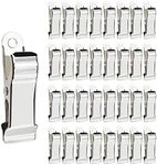 50 PCS 1/2 Inch Wide Metal Mini Clamps Alligator Clips Wide Crocodile Clamps Spring Clamps Test Line Crocodile Alligator Clips for Work, Cable Lead Clip (Silver)