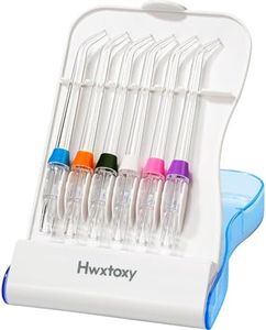 Hwxtoxy Replacement Tips for Waterpik Water Flosser Waterpik' Replacement Parts, Storage Case & AquaFlosser 6 Tips (6 Classic Jet Tips)