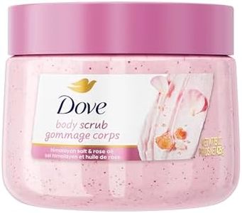 Dove Himalayan Salt & Rose Oil Body Scrub Exfoliates and Deeply Nourishes for Smooth, Radiant Skin 15 oz