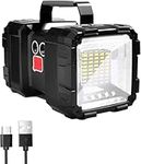 LETOUR Torch Rechargeable 10000mAh 10000LM LED Super Bright Multifunction Flashlight 7 Modes Camping Torch Large Light Powerful USB Power Bank for Outage,Outdoor