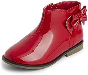 Gymboree girls And Toddler Faux Leather Booties, Big Red, 3 Years Big Kid