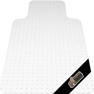 GORILLA GRIP Office Chair Mat for Carpet Floors, 36"x48" Smooth Glide Slip Resistant Under Desk Carpeted Floor Protector, Heavy Duty Plastic Computer Mats for Rolling Work and Gaming Chairs, Clear Lip