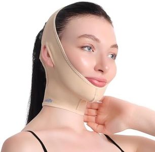 Post Surgical Chin Strap Bandage for Women - Neck and Chin Compression Garment Wrap - Face Slimmer, Jowl Tightening, Chin Lifting (Large (Pack of 1))